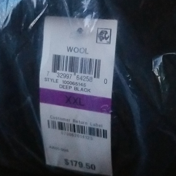 INC Men's Contrast Top Stitch Pea Coat, Black, - Picture 9 of 9